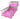 Large covered Offset Pink C&C Guinea Pig Cage with a Loft and Black Grids