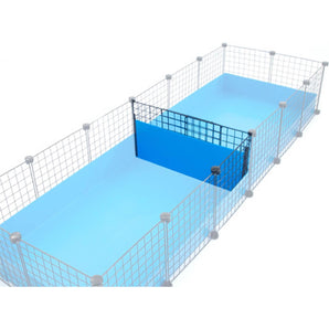 light blue cage divider in a c&c guinea pig cage