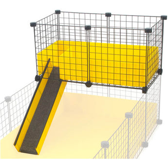 Narrow Yellow Loft on a C&C guinea pig cage