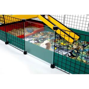 Full size window replacing a black grid on a C&C guinea pig cage