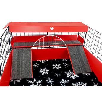 Assembled Lookout Lounge in a C&C guinea pig cage