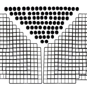 40 Grids 80 Connectors 100 zip ties for C&C Cages