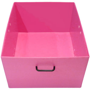 Wide pink storage bin for use with a stand and C&C guinea pig cage
