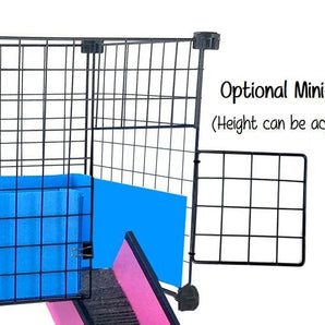 Optional mini grid installed into a light blue loft on a C&C guinea pig cage