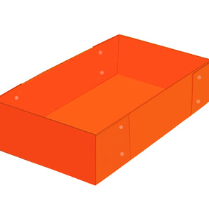 1x2 grid narrow OUTSET orange coroplast