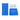 Blue coroplast sheets showing shipping dimensions