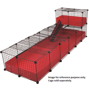 Covered Jumbo/Narrow Red C&C guinea pig cage