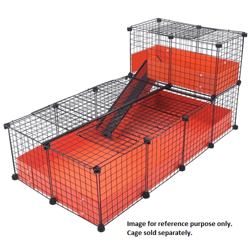 Covered Large/narrow orange C&C guinea pig cage