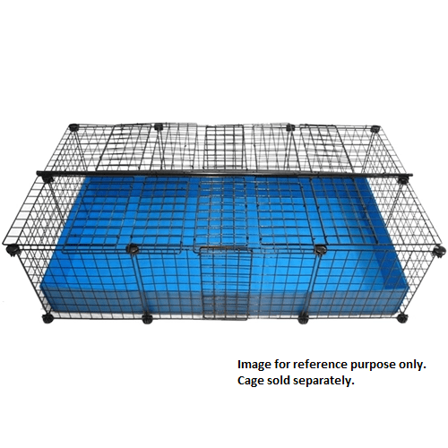 Covered medium light blue C&C guinea pig cage