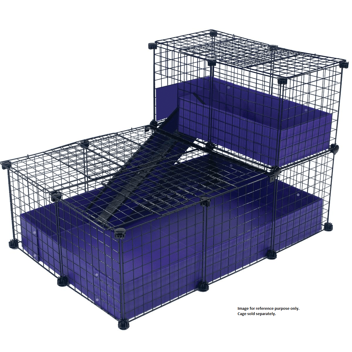 Covered small/narrow purple C&C guinea pig cage