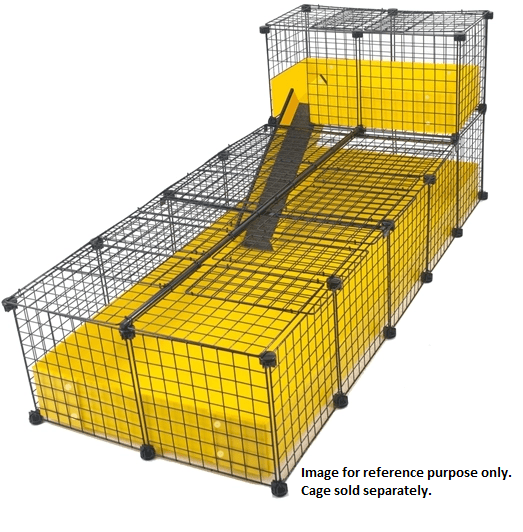 Covered XL/narrow yellow C&C guinea pig cage