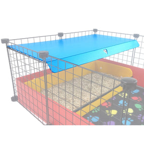 Light blue under cover canopy displayed on a C&C guinea pig cage