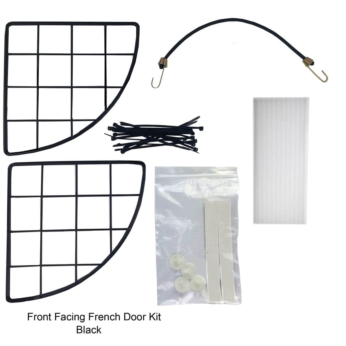 Components that make up a French Door Kit for a C&C guinea pig cage