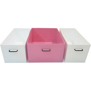 Two standard storage bins and one wide bin for use with a stand and C&C guinea pig cage