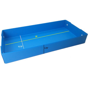 Light blue coroplast base for a piggy patio