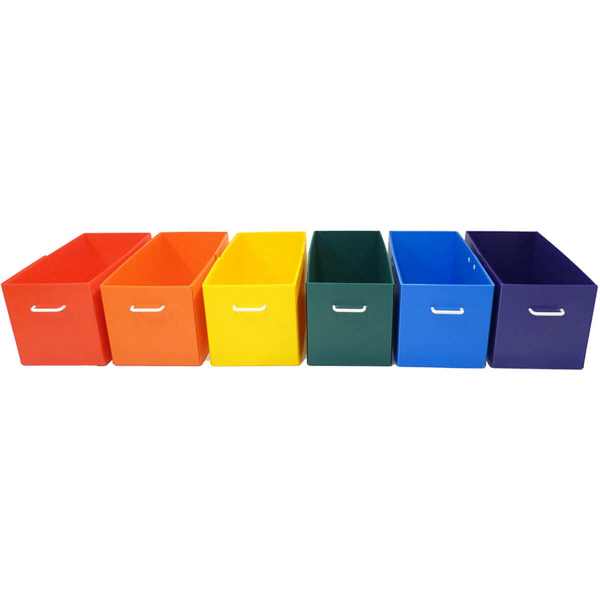 Six colorful standard storage bins for use with a stand and C&C guinea pig cage