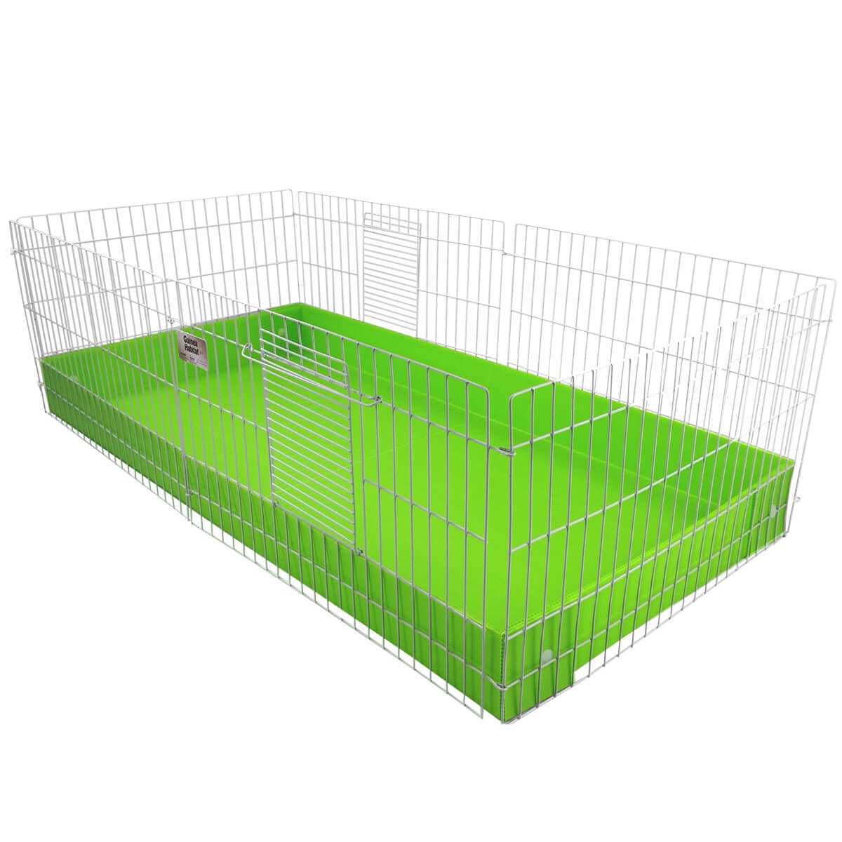Lime coroplast base for a midwest guinea pig cage
