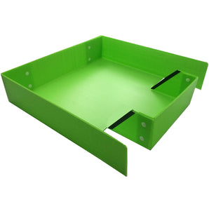 Lime coroplast base for a loop loft with black edgers